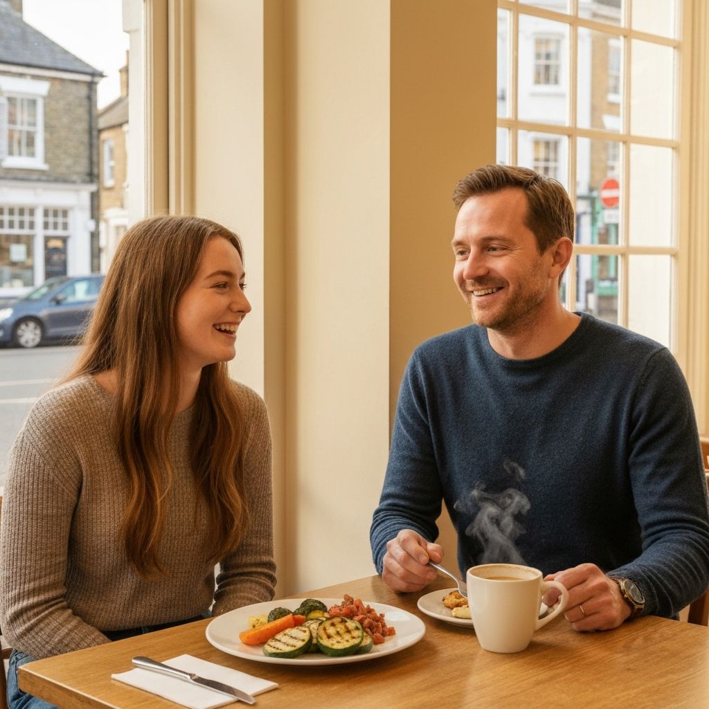A relaxed café lunch with a friend